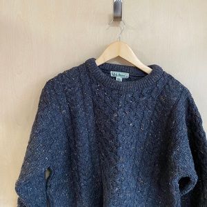 L.L. Bean Women’s Wool Gray Tweed Sweater Size Medium